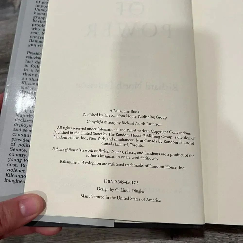 Balance of Power by Richard North Patterson Hardback - Picture 3 of 5